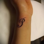 tetoválás betű p - fotó a kész tetoválásról - 20122015 # 1