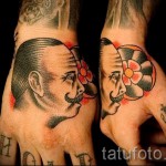 tetováló betűk a karon - fotó a kész tetoválásról - 20122015 № 16