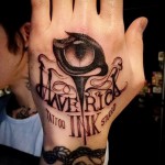 tetováló betűk a karon - fotó a kész tetoválásról - 20122015 № 17