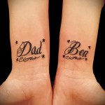 tetováló betűk a karon - fotó a kész tetoválásról - 20122015 № 21