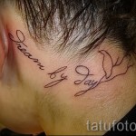 levél tetoválás a nyakon - kész tetoválás fotó - 20122015 # 2