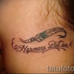 tetováló betűk a nyakon - kész tetoválásfotó - 20122015 № 14