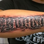 Gót betűs tetoválás - kész tetoválásfotó - 20122015 # 2