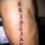 Gót betűs tetoválás - kész tetoválásfotó - 20122015 # 3