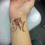 korona tetoválás betűvel - kész tetoválás fotó - 20122015 # 2