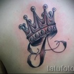 korona tetoválás betűvel - kész tetoválás fotó - 20122015 # 7