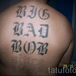 Angol betűk a tetováláshoz - fotó a kész tetoválásról - 20122015 № 6