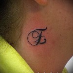 e -tetoválás betű - fotó a kész tetoválásról - 20122015 # 2