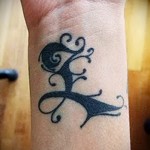 tetoválás betű l - fotó a kész tetoválásról - 20122015 № 7