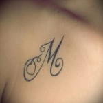 tetoválás betű m - fotó a kész tetoválásról - 20122015 # 1