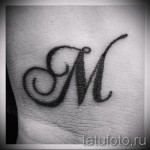 tetoválás betű m - fotó a kész tetoválásról - 20122015 № 4