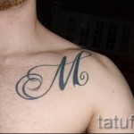 tetoválás betű m - fotó a kész tetoválásról - 20122015 № 6