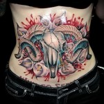 kecske koponya tetoválás 1