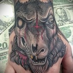 kecske koponya tetoválás 3