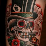 old school koponyatetoválás