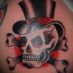 tetoválás koponya kalap