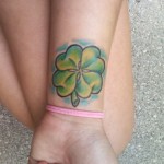 Négylevelű lóhere tetoválás2