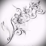 وشم اسكتشات زهور سوداء - رسومات من 26/04/2016 2