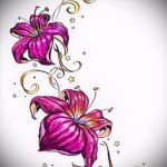 Skizzen Tattoo Blumen auf der Seite - بيلدر فون 2016/04/26 1