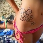 وشم زهرة على الفخذ - خيار الصورة من 21122015 № 2