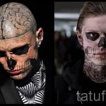 facet cały w tatuażu szkieletu - przykład zdjęcia 2