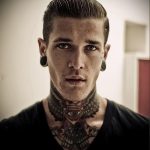 tatuaż dla facetów na szyi - przykład zdjęcia 9