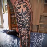 tatuaż na nodze dla facetów - przykład zdjęcia 4