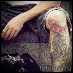 tatouage sur sa jambe pour les gars - zdjęcie przykładowe 2