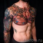 Páncél mellkas tetoválás - példa a kész tetoválásra 16052016 -ból 6