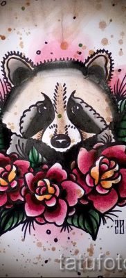 Татуировка на миеща мечка - снимка на готовата татуировка за материал около 51