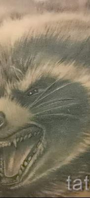 Татуировка на миеща мечка - снимка на готовата татуировка за материал на стойност 47