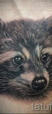 Татуировка на миеща мечка - снимка на готовата татуировка за материал на стойност 46