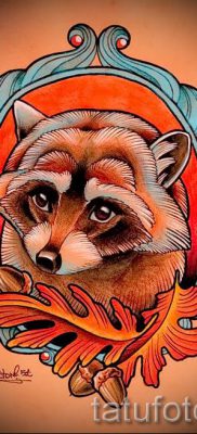 Татуировка на миеща мечка - снимка на готовата татуировка за материал около 44