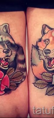 Татуировка на миеща мечка - снимка на готовата татуировка за материал около 42