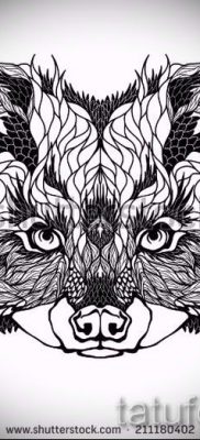 Татуировка на миеща мечка - снимка на готовата татуировка за материал около 40