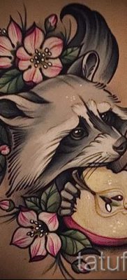 Татуировка на миеща мечка - снимка на готовата татуировка за материал около 39