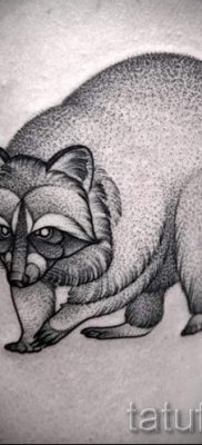 Татуировка на миеща мечка - снимка на готовата татуировка за материал около 38