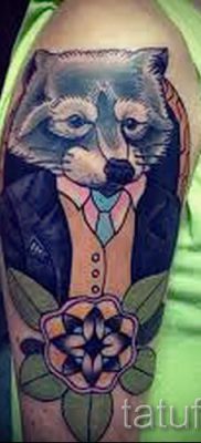 Татуировка на миеща мечка - снимка на готовата татуировка за материал на стойност 36