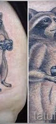 Татуировка на миеща мечка - снимка на готовата татуировка за материал на стойност 29