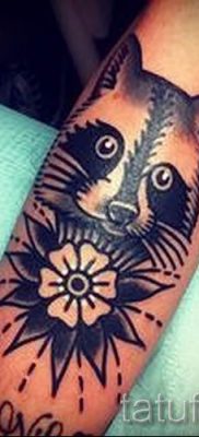 Татуировка на миеща мечка - снимка на готовата татуировка за материал на стойност 27