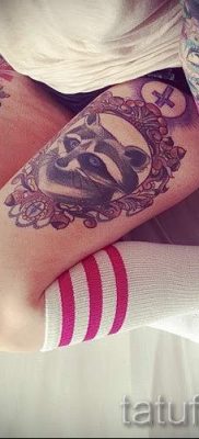 Татуировка на миеща мечка - снимка на готовата татуировка за материал на стойност 24