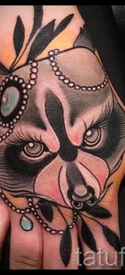 Татуировка на миеща мечка - снимка на готовата татуировка за материала за стойността на 22