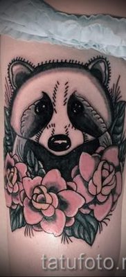 Татуировка на миеща мечка - снимка на готовата татуировка за материал около 15