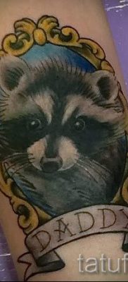 Татуировка на миеща мечка - снимка на готовата татуировка за материала за стойността на 8