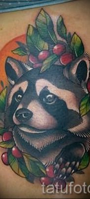 Татуировка на миеща мечка - снимка на готовата татуировка за материал около 5