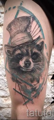 Татуировка на миеща мечка - снимка на готовата татуировка за материал за стойността на 4