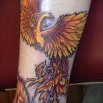 Főnix geometria tetoválás - fotó a kész tetoválásról 11022016 -ból 1