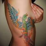 Főnix tetoválás az oldalon - fotó a kész tetoválásról 11022016 -ból 4