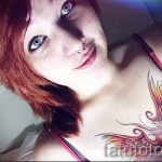 Phoenix tetoválás a mellkason - fotó a kész tetoválásról 11022016 14