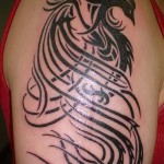 Törzsi változata tetoválás főnix - fotó